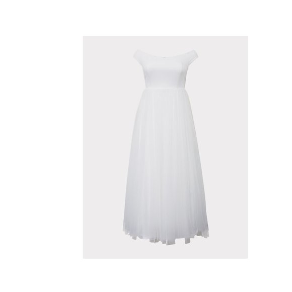 Ivory Off Shoulder Tulle Gown (NWT Wedding Dress) - Picture 4 of 4